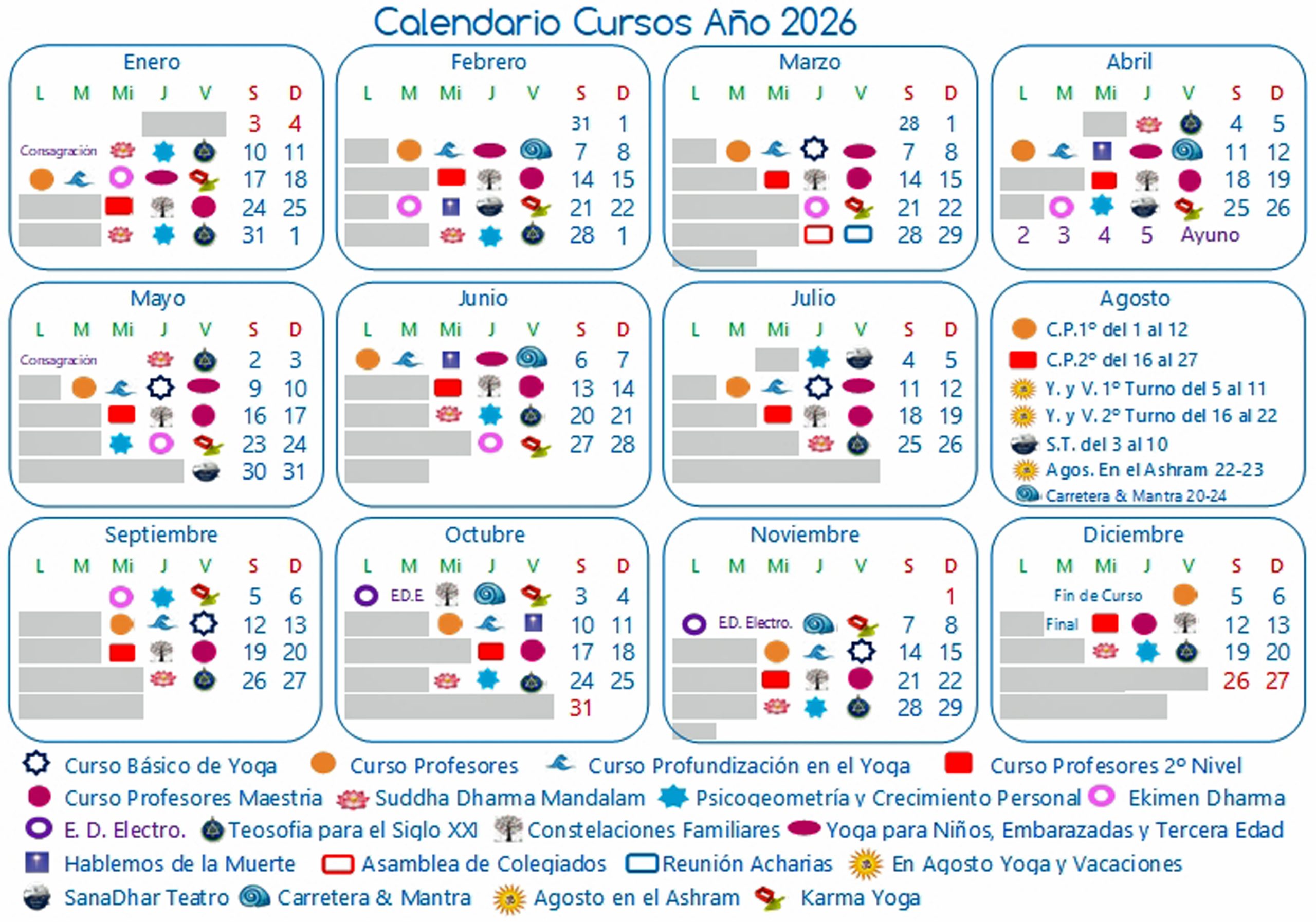2026 Calendario